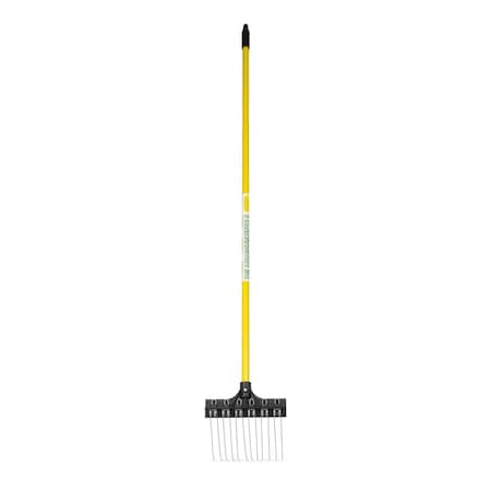 The Groundskeeper Ii Groundskeeper II 9 in. Shrub Rake with 55 in. Yellow Handle 99350